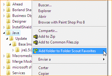 Add favorite folder