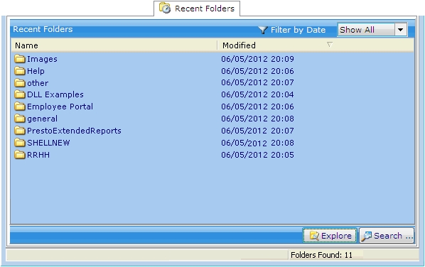 Recent Folders
