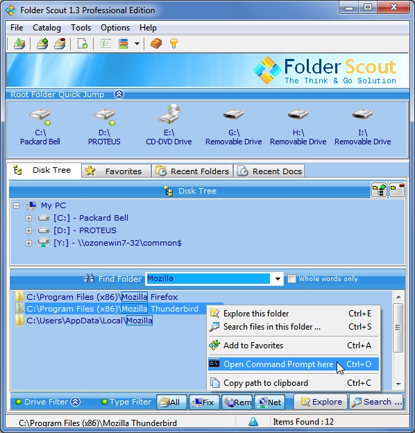 Folder Scout Professional software